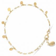 Bijoux Orusbijoux Bracelet Argent Doré Petites Perles Pampilles Et Pierre De