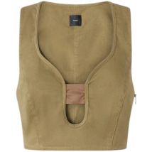 Debardeur Pinko top green en gabardina