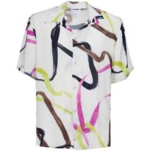 Sweat-shirt Les Hommes chemise de bowling beige