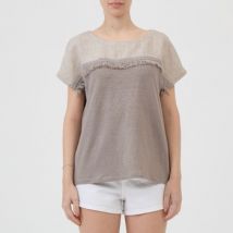 T-shirt Le Tricot Perugia T-shirt à franges