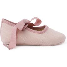 Ballerines enfant Pisamonas Babies Bébé En Lin Avec Nœud À Gros-Grain