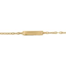 Bracelets Brillaxis Identité bébé or jaune 9 carats maille marine