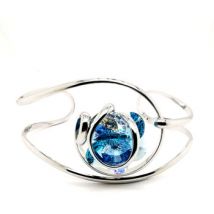 Bracelets Andrea Marazzini Bracelet jonc Rhodium Ninfea Blue