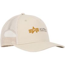 Casquette Alpha Industries Alpha Label Trucker Cap - jet stream white
