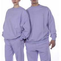 Polaire Heaven Door Crewneck Embroidered Logo Lilla