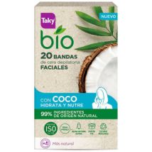 Accessoires corps Taky Bandes De Cire Pour Le Visage Bio Coco Pour L 39;épilation, 20