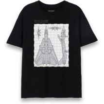 T-shirt Top Gun Fighter Jet Blue Print T-shirt à manches courtes