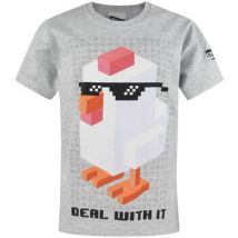 T-shirt enfant Crossy Road Deal With It Chicken Print T-shirt à manches courtes