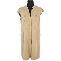 Robe courte Jean Louis Scherrer Robe en coton beige
