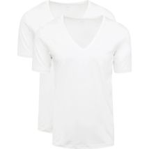 T-shirt Mey T-shirt Col-V Dry Coton Blanc 2-Pack