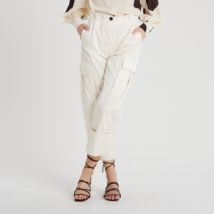 Pantalon Erika Cavallini Pantalone cargo effetto metallico