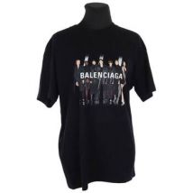 T-shirt Balenciaga T-shirt en coton noir