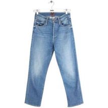 Jeans Mother Jean slim en coton bleu