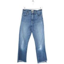 Jeans Mother Jean droit en coton bleu