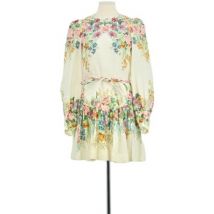 Robe courte Zimmermann Robe en lin blanche