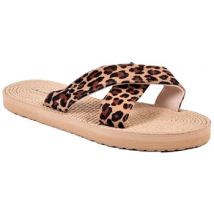 Tongs Ozabi Claquette Femme LEOPARD MBS02022 CAMEL