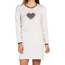 Chemises de nuit Ozabi Pyjama COTON MELISSA BROWN SACRE LIQUETTE ECRU