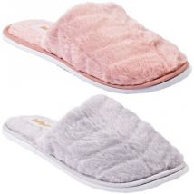 Chaussons Infinitif Pantoufles Femme Pack de 2 paires 5034