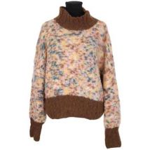 Pull Rose Carmine Pull en laine marron