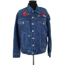 Veste La Doublej Veste en cuir bleue