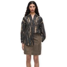 Blouses Rouge Edit Alinine Print Shirt - Meteorite