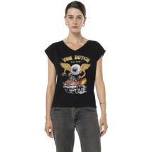 T-shirt Von Dutch T-shirt femme uni col V avec print devant Pilote