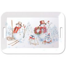Vides poches Ambiente Plateau rectangulaire famille de bonshommes de neige