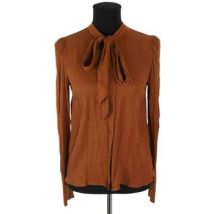 Blouses Sézane Blouse en soie marron