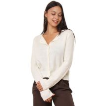 Gilet La Modeuse Gilets, cardigans pour femme - Ecru -