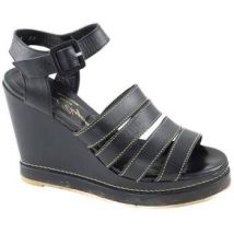 Sandales compensées Robert Clergerie Talons en cuir noirs