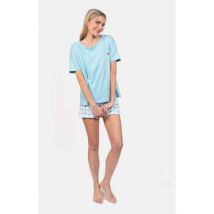 Ensembles enfant Coup De Coeur Pyjashort femme 100% coton T-shirt oversize - VICHY