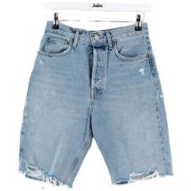 Short Agolde Short en coton bleu