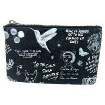 Porte-monnaie Frida Kahlo Accessoires pour femmes k4986 noir