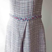 Robe courte Uterque robe d\ #039;hiver tons blanc bleu gris rouge - taille 38 - Uter