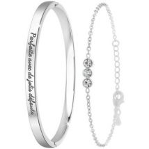 Bracelets Sc Crystal B2803-14-ARGENT+BS4274-ARGENT