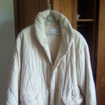 Manteau Madeleine veste longue matelassée crème