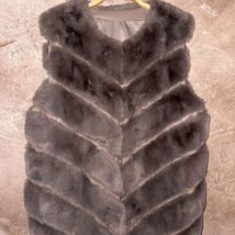 Gilets de costume Promod Veste sans manches fourrure