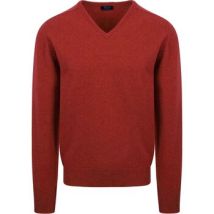 Pull William Lockie Pull Laine d'Agneau Col-V Dobonnet