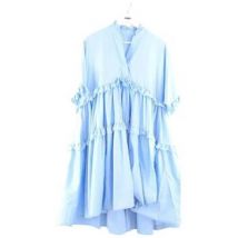 Robe courte Devotion Twins Robe en coton bleue