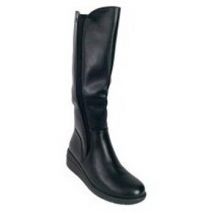 Bottes plates Hispaflex Bottes noires pour femmes 2510