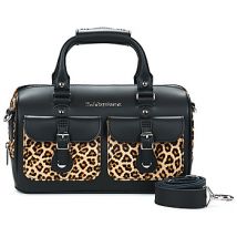 Sac Bandouliere Dr. Martens Top Handle Bag Black+Light Tan Kiev+Mini Leopard Spot Hair On