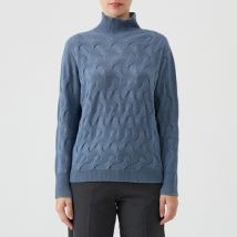 Pull Le Tricot Perugia Col roulé en maille torsadée