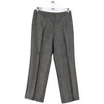 Pantalon Elie Tahari Pantalon droit en laine gris