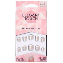 Kits manucure Elegant Touch French Bare Nails With Glue Square 144-xs