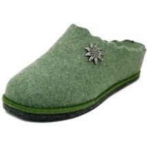 Chaussons Le Tirolesi Femme Mule, Feutre de Laine, Semelle Amovible - 583VE