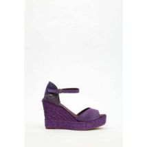 Espadrilles La Valeta Charlene Peep Toe Morado
