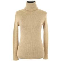 Pull Vanessa Seward Pull Col roulé en laine doré