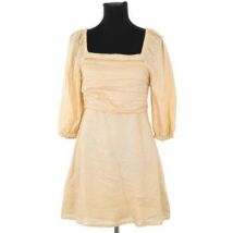 Robe courte Faithfull The Brand Robe en lin beige