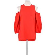 Blouses Tibi T-shirt en coton rouge