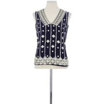 Blouses Tory Burch Top sans manche en soie marine